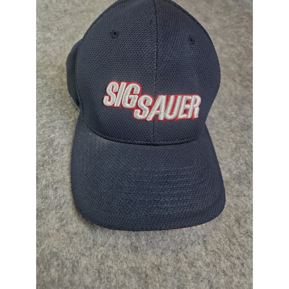 Sig Sauer Firearms Blue Logo Embroidered Flex fit Hat Cap Large